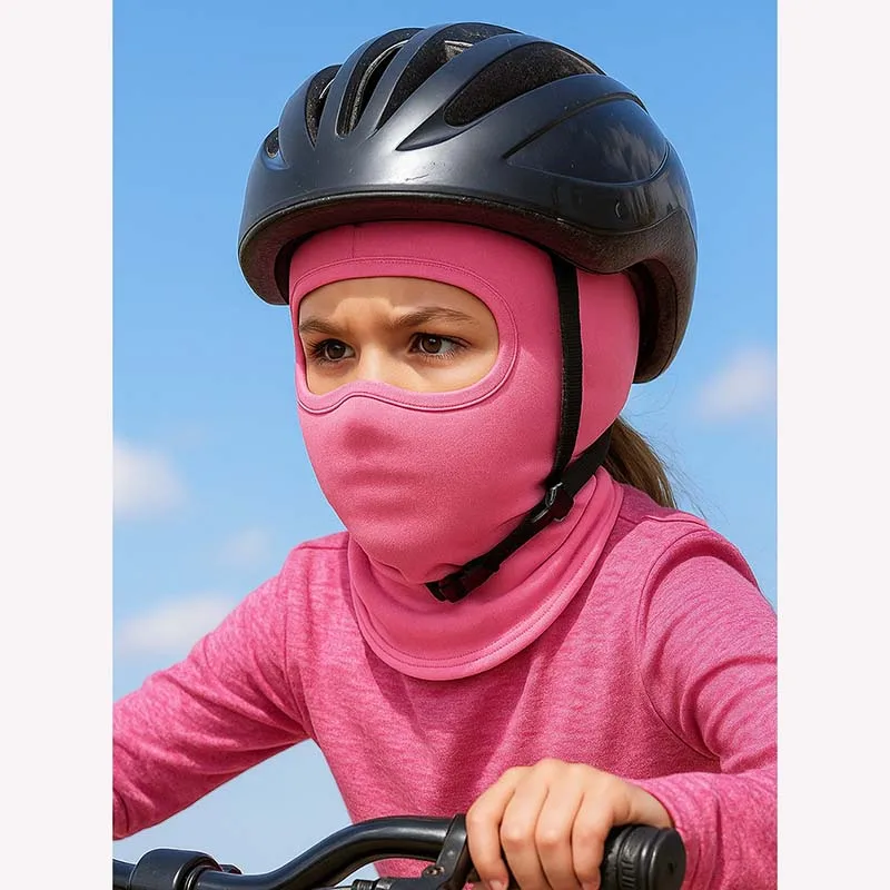 

Children's Cycling Mask Scarf Integrated Ice Silk Headgear Motorcycle Breathable Cool Milk Silk Sun Protection Hooded Hat