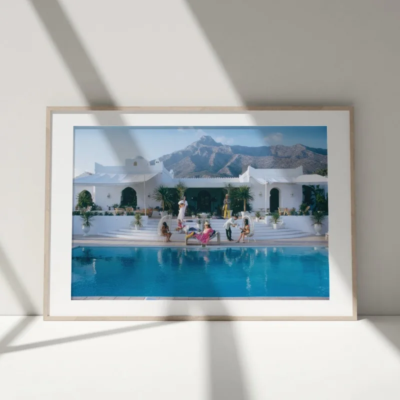 Vintage Slim Aarons Beach Club Snorkelling in Malta High Society Photo Art Poster Canvas Painting Wall Prints Picture Home Decor
