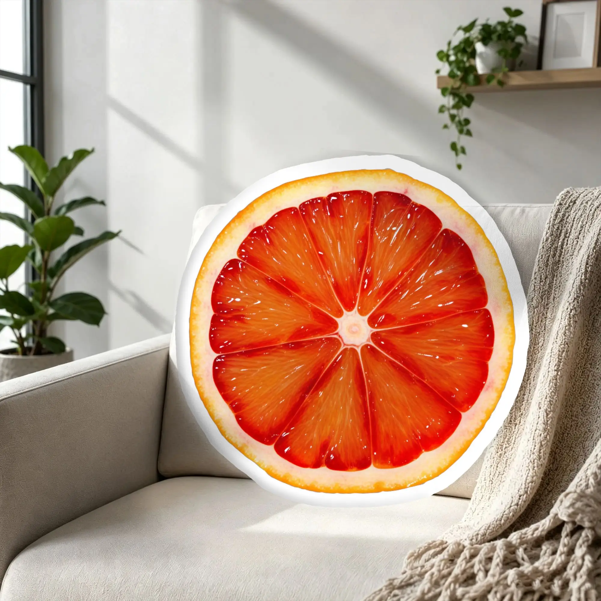 Custom Colorful Summer Fruit  Pillow Double Sided Funny Gift Cushions for Bedroom Bed Sofa Personalized Plush Pillows for Sofa