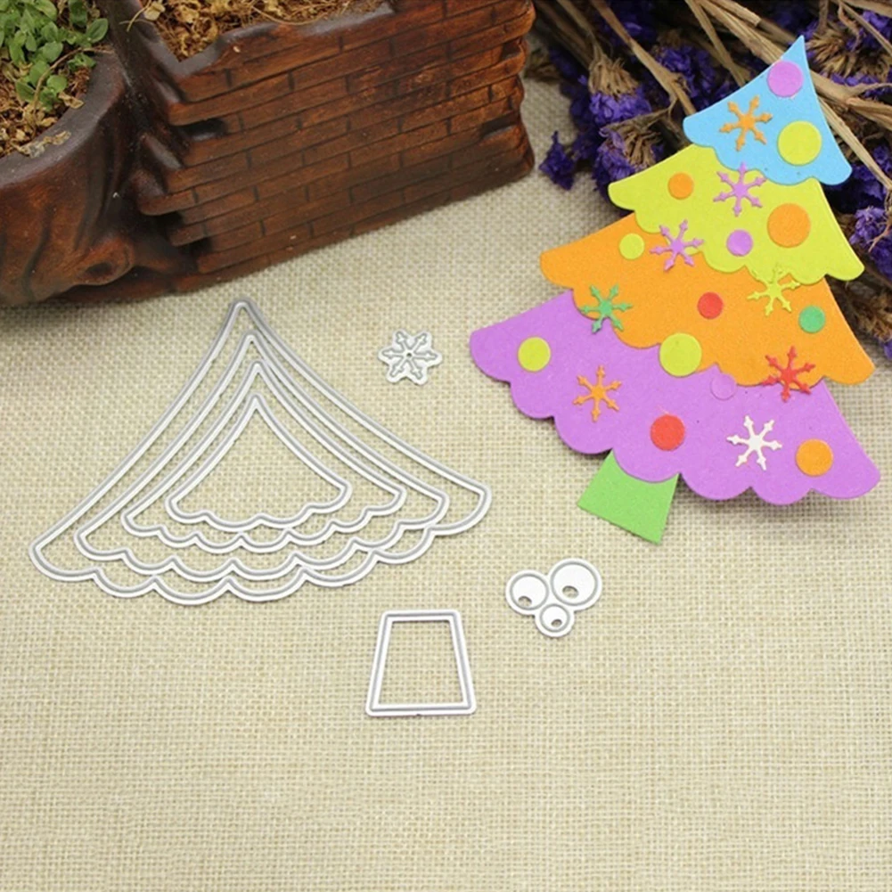 Christmas Tree Cutting Die Stencil Paper DIY Craft Scrapbooking Accessory Christmas Card Decoration