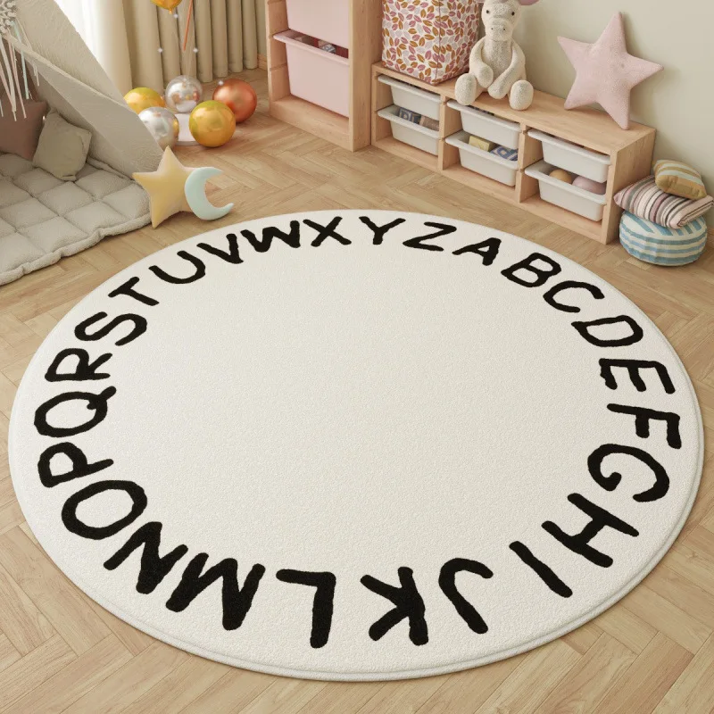 VIKAMA Cartoonish Cute Round Carpet For Living Room Coffee Table Bedroom Bedside Tatami Computer Chair Cushion Home Decoration