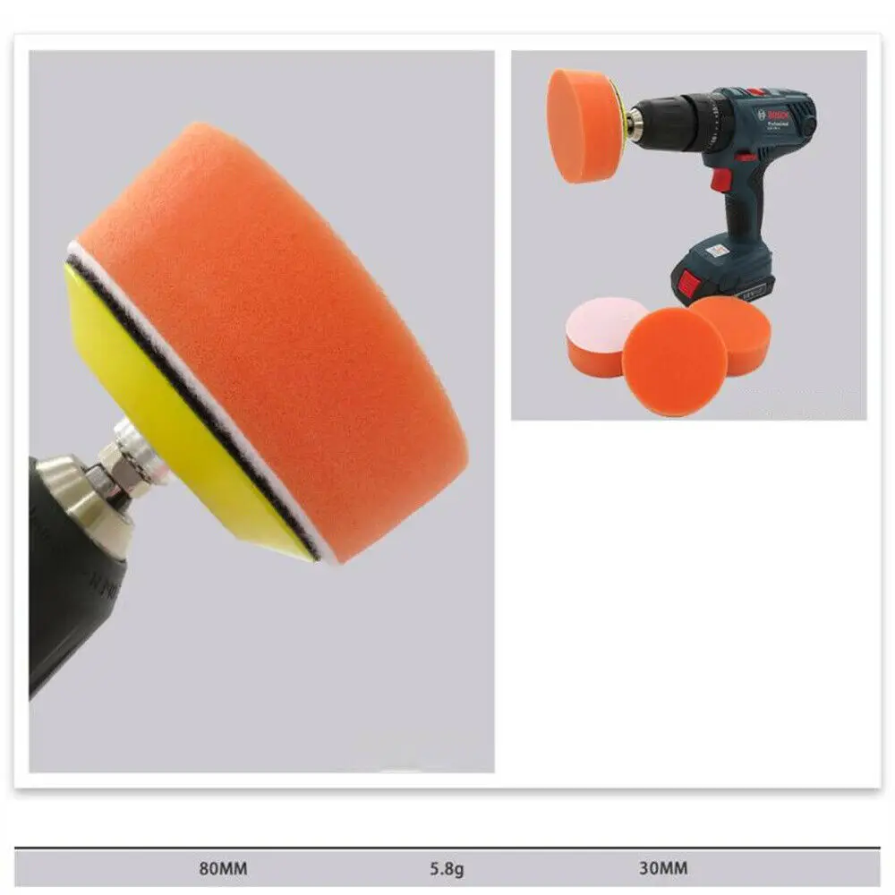 3 "นิ้ว80Mm Polisher ขัดทำความสะอาดแผ่นสำหรับเจาะฟองน้ำบัฟเฟอร์ Waxing Buffing แผ่นขัดกระดาษทราย Buffing แผ่น