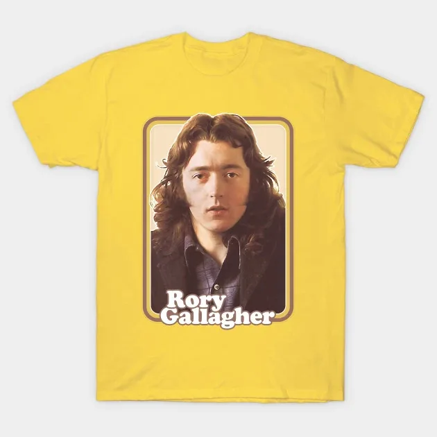 

Винтажная Ретро рубашка Rory Gallagher с коротким рукавом желтая унисекс S-234XL CC1340