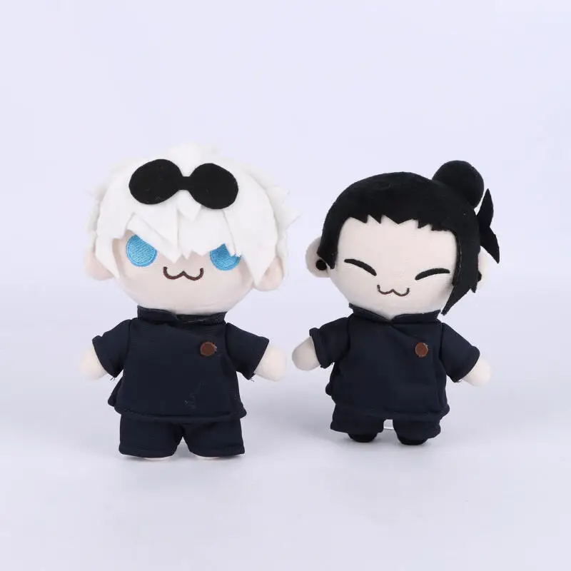 20Cm Japan Anime Jujutsu Kaisen Gojo Satoru Plush Q Version Soft Fill Doll Cartoon Backpack Zipper Decoration Keychain Toy Gift