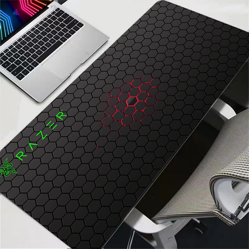 RAZER Mouse pad Computer Laptop Anime hexagon Keyboard Mouse Mat Large Razer Mousepad Keyboards Gamers Decoracion New Desk Mat