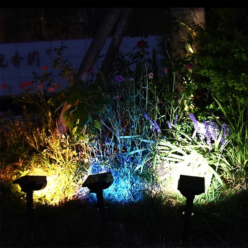 

1/2/3Pcs Solar Powered 7LED Lamp Adjustable Solar Spotlight In-Ground IP65 Waterproof Landscape Wall Light Outdoor Lighting