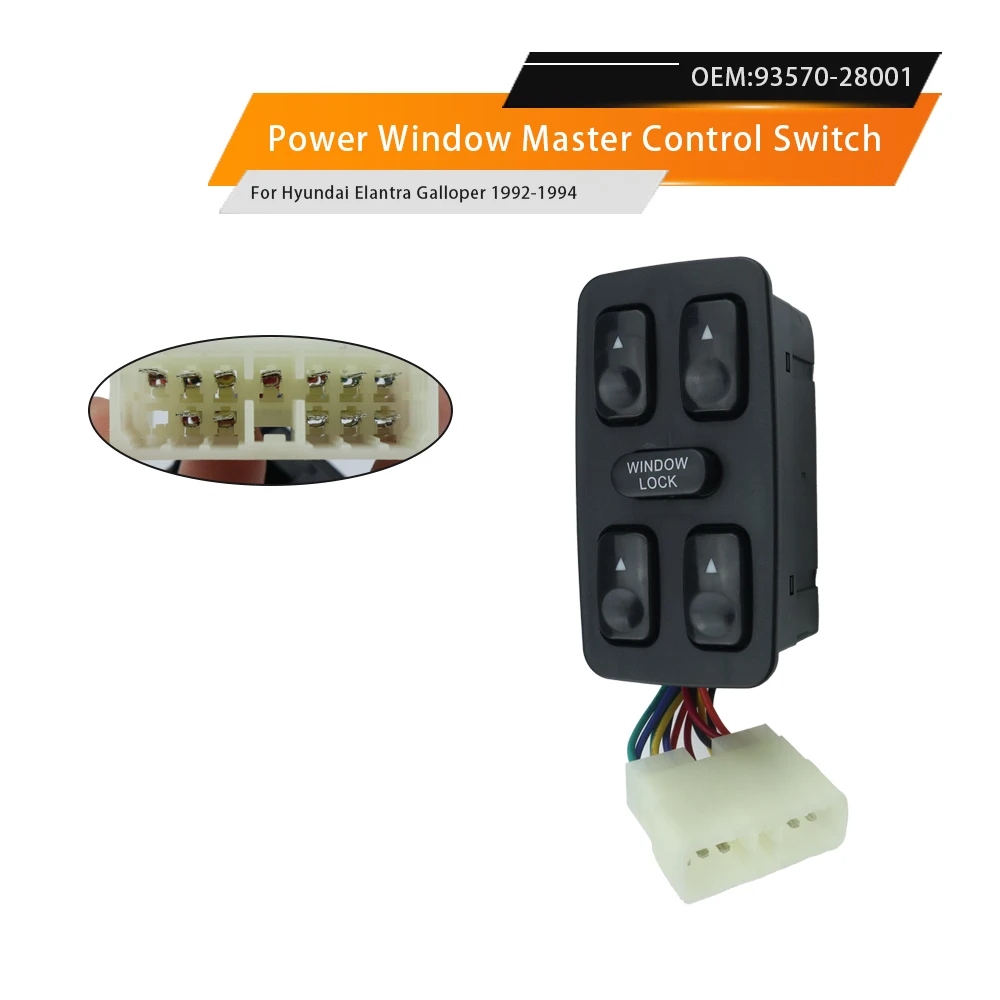 Para 92 ~ 94 Elantra Hyundai Galloper Control eléctrico interruptor de ventanilla principal