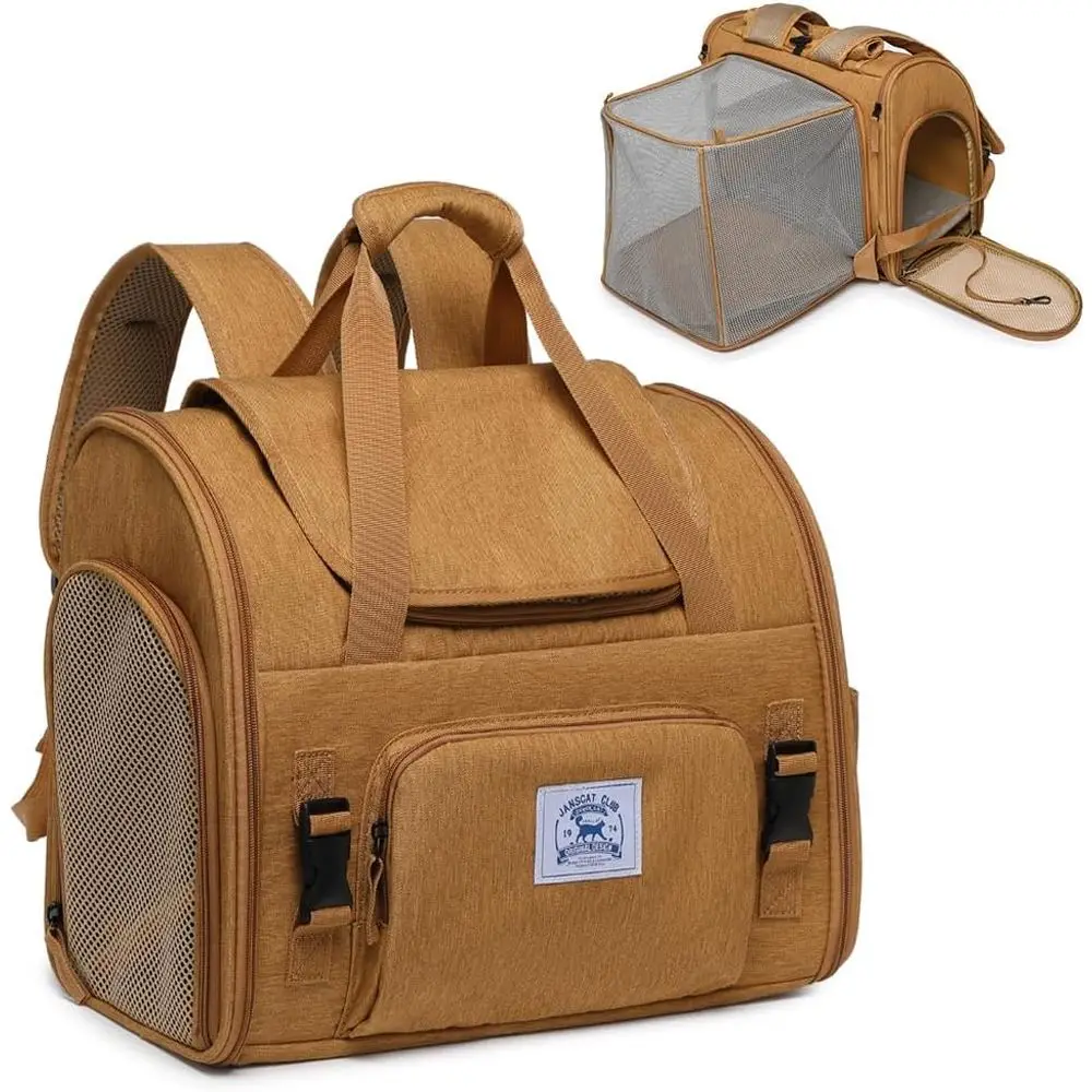 

Рюкзак-переноска для мелких собак, средних кошек, щенков, бородатых агам, кроликов - дышащая, складная, портативная дорожная сумка