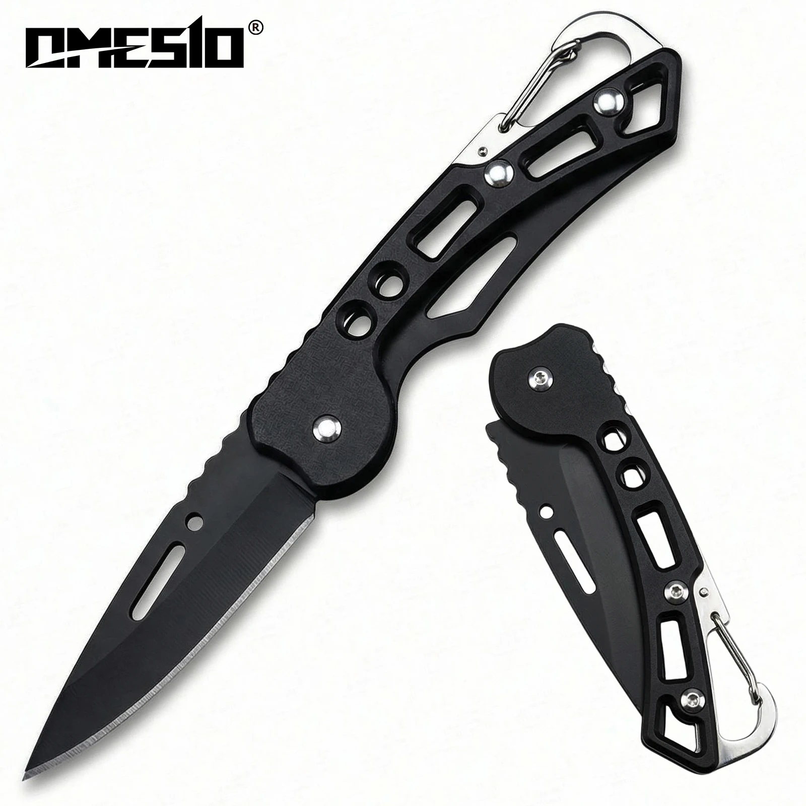 

Drop Point Folding Pocket Knife 6cm Blade, G10 Handle EDC Knife Sheath & Belt Clip Portable Camping Hiking Outdoor Utility Knife