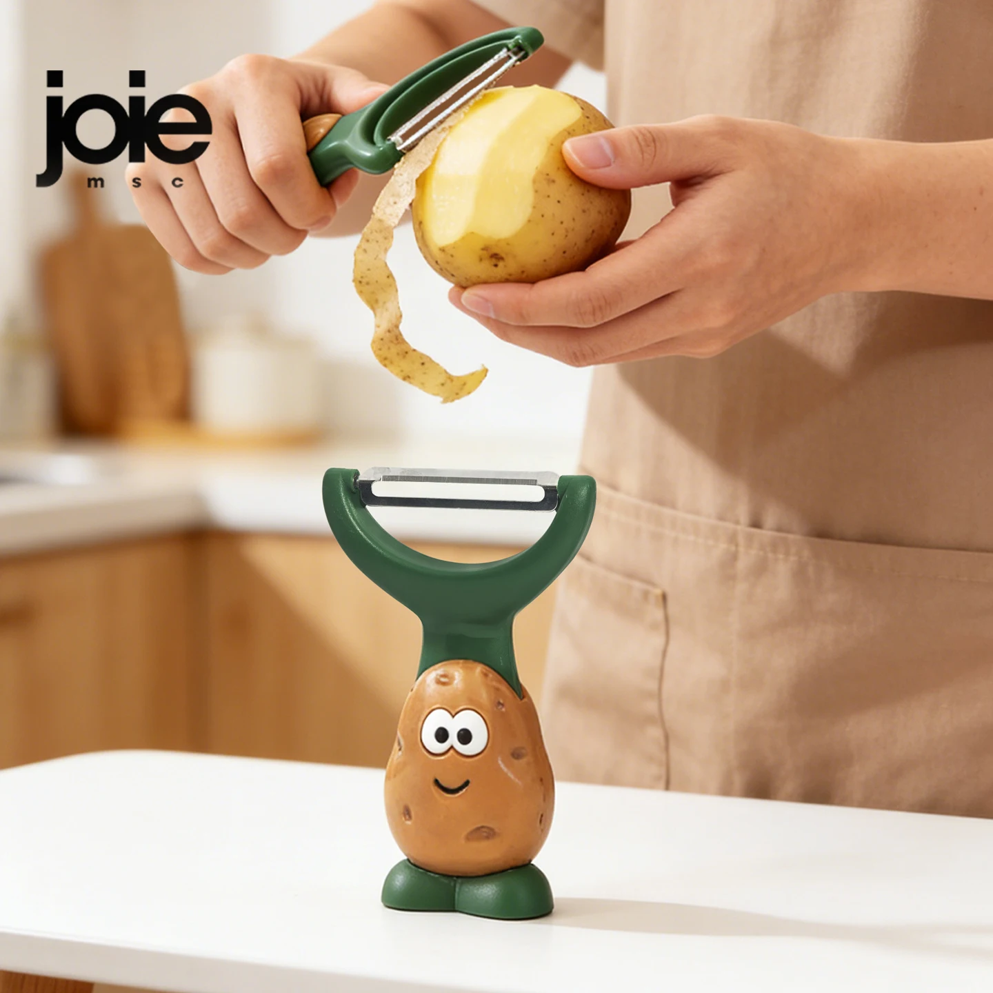 Éplucheur à pommes de terre Joie en acier inoxydable, éplucheur à légumes, éplucheur à peau de pomme de terre et de fruits, gadget de cuisine pratique pour la maison
