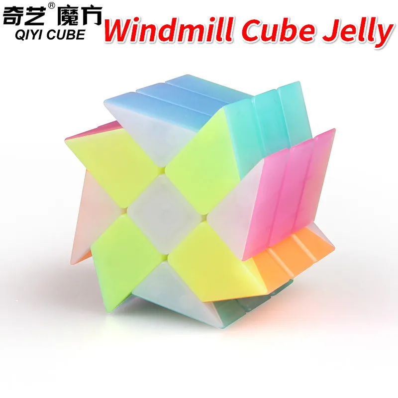 QiYi Windmill Cube 3X3X3เมจิกความเร็ว Cube Stickerless Professional Qiyi Windwill 3X3ปริศนา Fidget ของเล่นเด็กของขวัญ