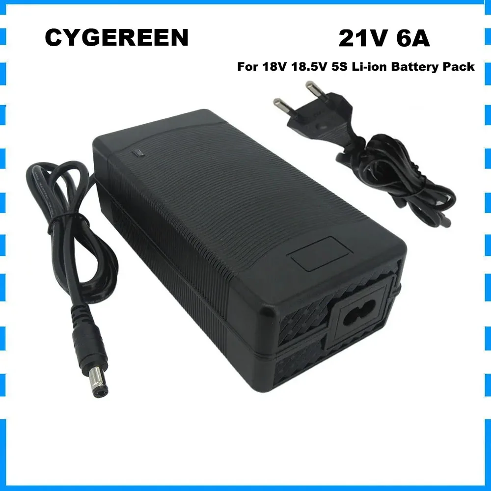 21V 6A Lithium Fast Charger 18V 18.5V 5S 30AH 40AH 50AH Li-ion Electric Tool Battery Charger DC Connector