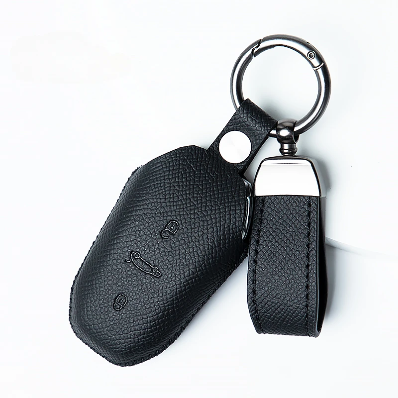 Simple Style Leather Car Remote Key Case Cover Anti Scratch and Wear-resistant for Ds7 Ds5 Ds6 Ds9 DS3 4S 5LS