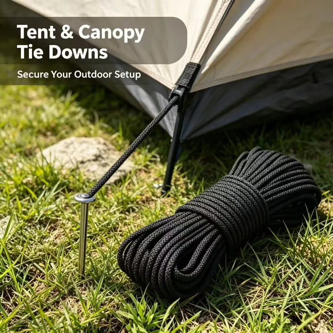1181inch / 30m Thickened Wear-Resistant Nylon Braided Rope for Garden Plants, Climbing Vines, Greenhouse Film Fixing, Outdoor Binding Rope, Camping Canopy Tensioning, Hammock Hanging, Camp Equipment Fixing Rope