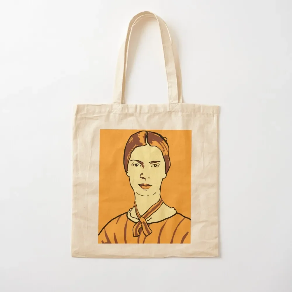 

Emily Dickinson Orange Portrait Tote Bag canvas tote bags Shopper bag Fabric bag hand