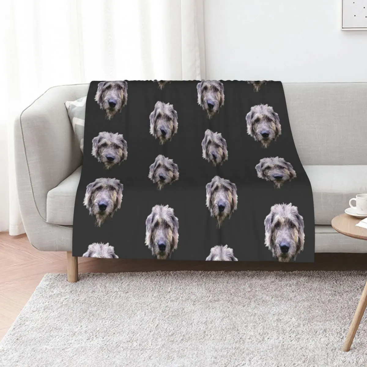 Irish Wolfhound Dog Art Throw Blanket Sleeping Bag Blankets For Bed Plaid on the sofa manga Large Moving Blankets