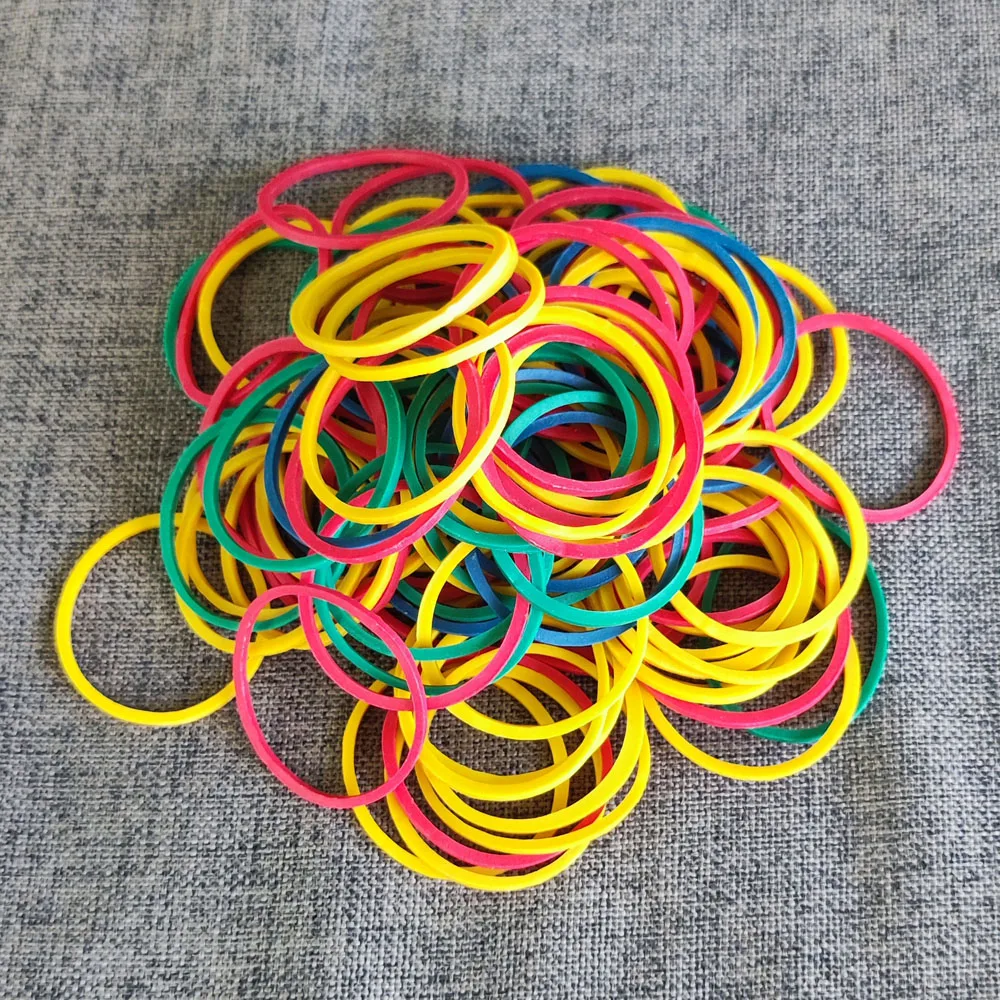 600 szt. Kolorowa gumka 2,5 cm/1 cal wysokie elastyczne gumki rozciągliwy gumowy pierścień rozciągliwe opakowanie pierścienie lateksowe