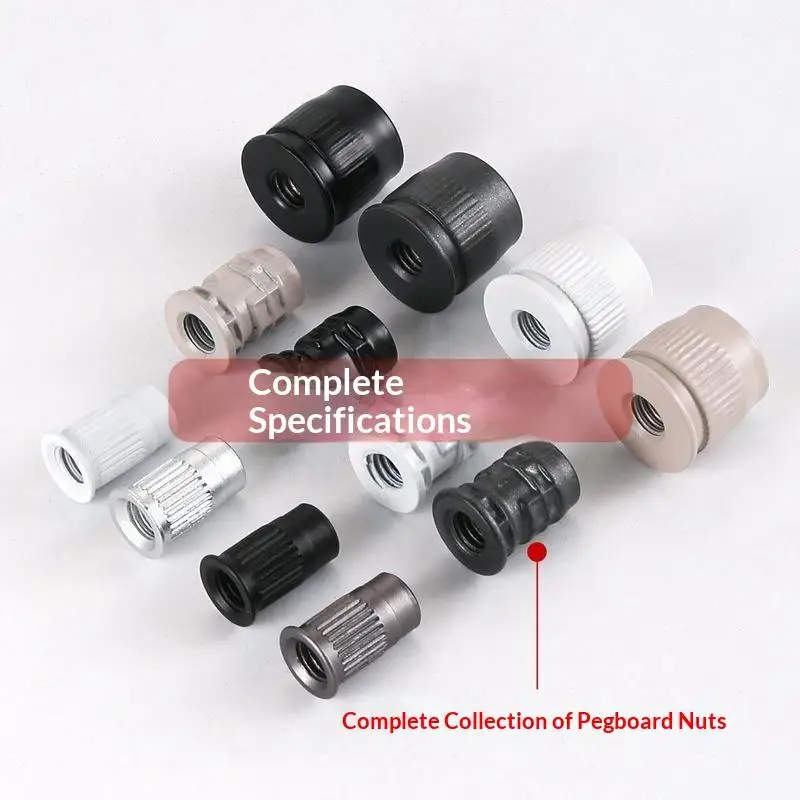 Metal Wall Pegboard Hook Punch Free Hanging Design Wall Pegboard Organizer Space Saving Embedded Insert Nuts Metal Hardware Hook
