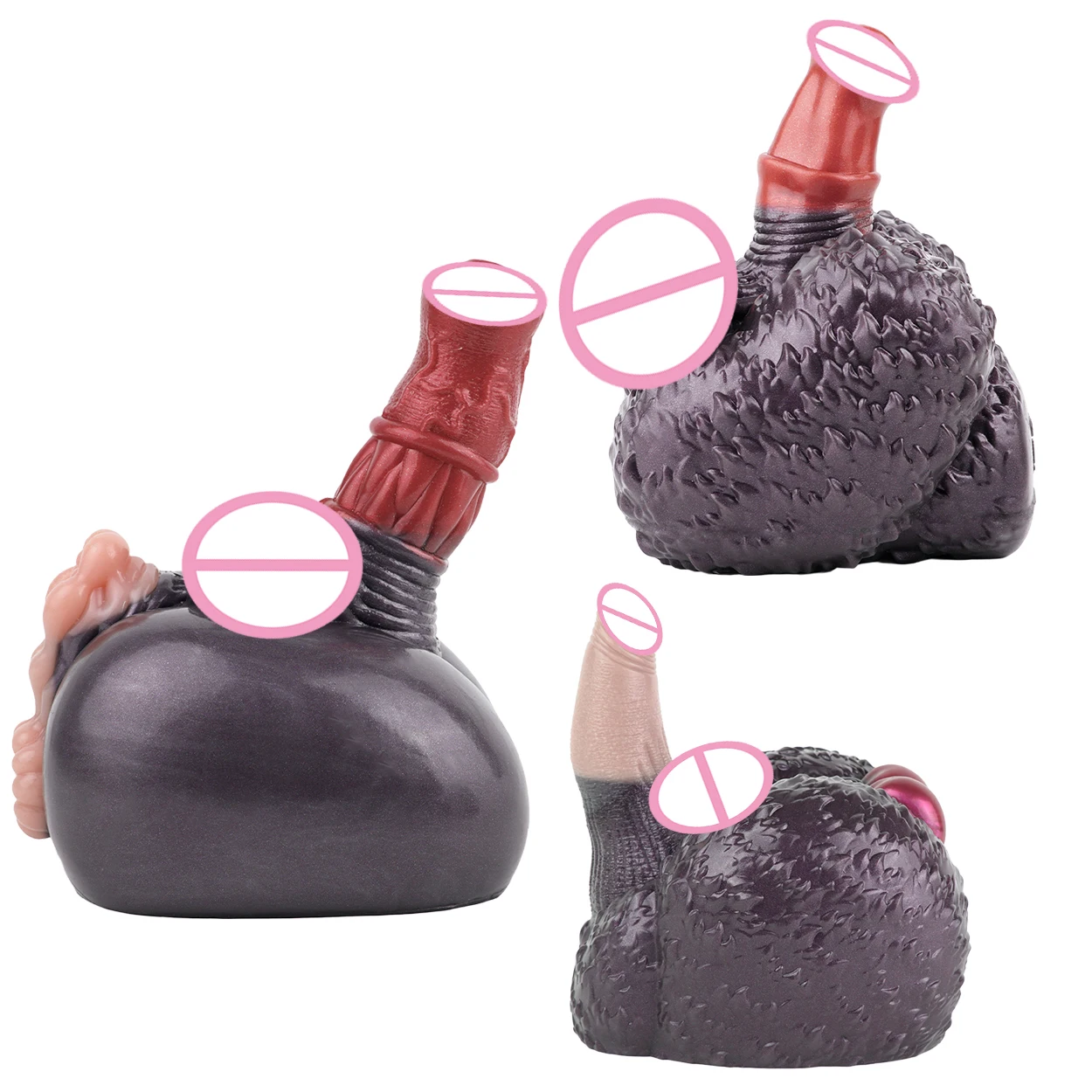 GEEBA Lifelike Animal Horse/Dog/Monkey Ass With Dildo Silicone Male Masturbator Realistic Vagina Onahole Pocket Pussy Sex Toys