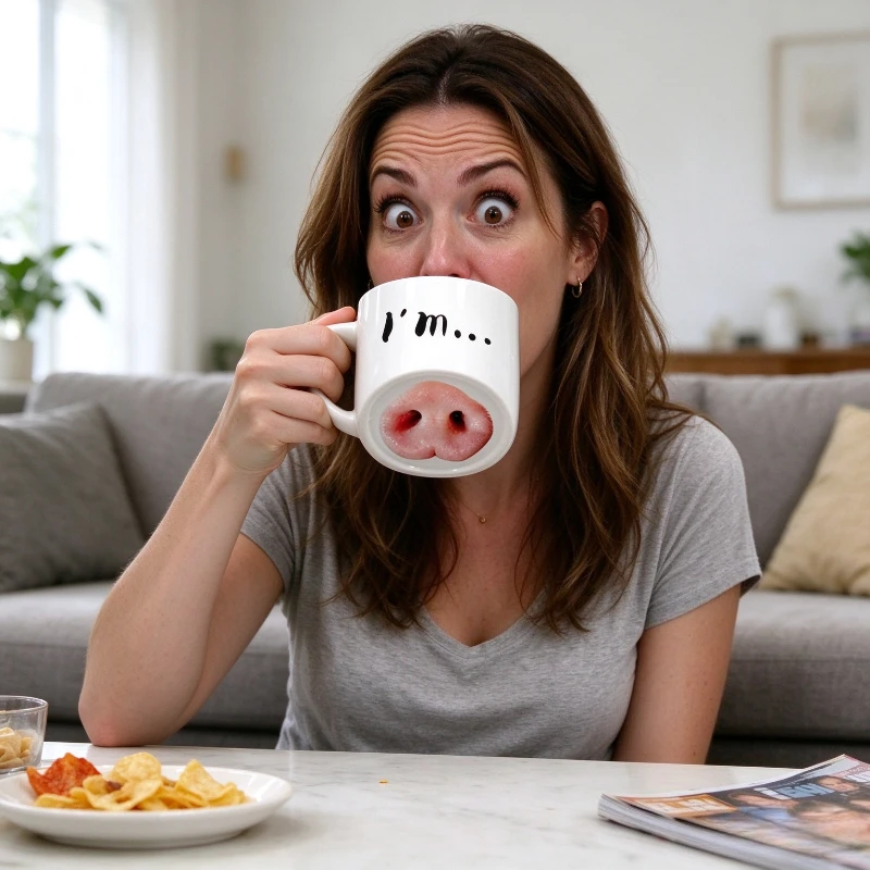 Ceramic Pig Nose Mug, Creative Spoof, Funny Dog Nose Cup, Water Bottle, Tea Coffee Cup, Novelty Things Gift, Nose Piggy Mug