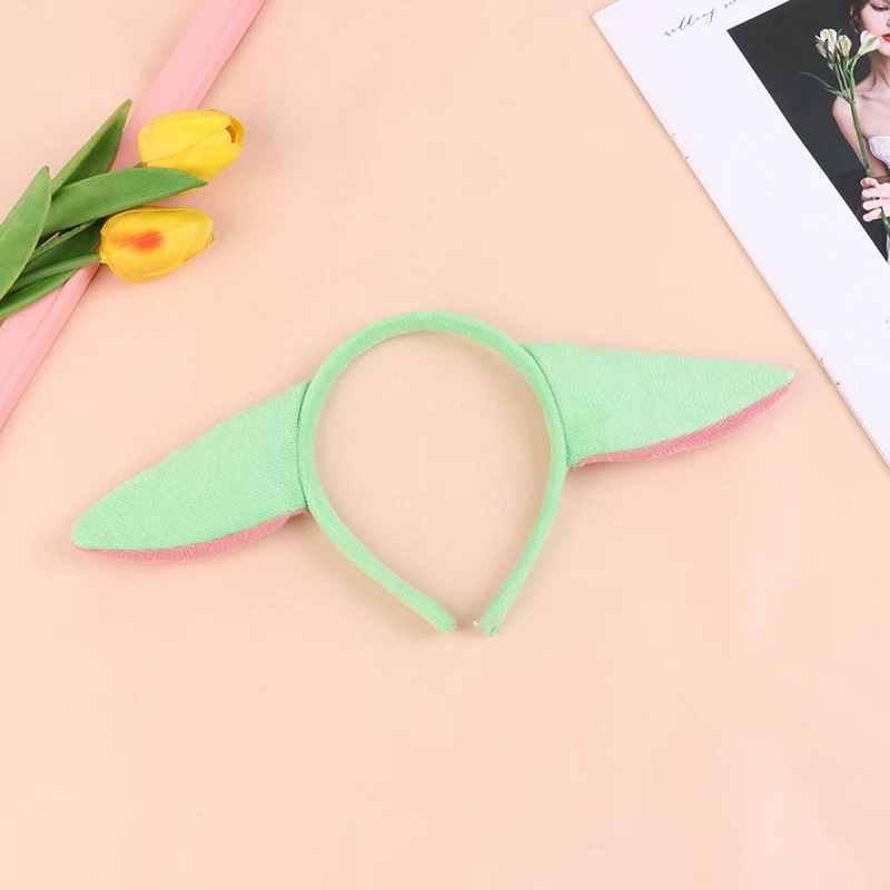 Baby Yoda Headband Plush Hair Accessories Anime Figure Cosplay Alien Hair Hoop Hairband Band Cartoon Girl Gift