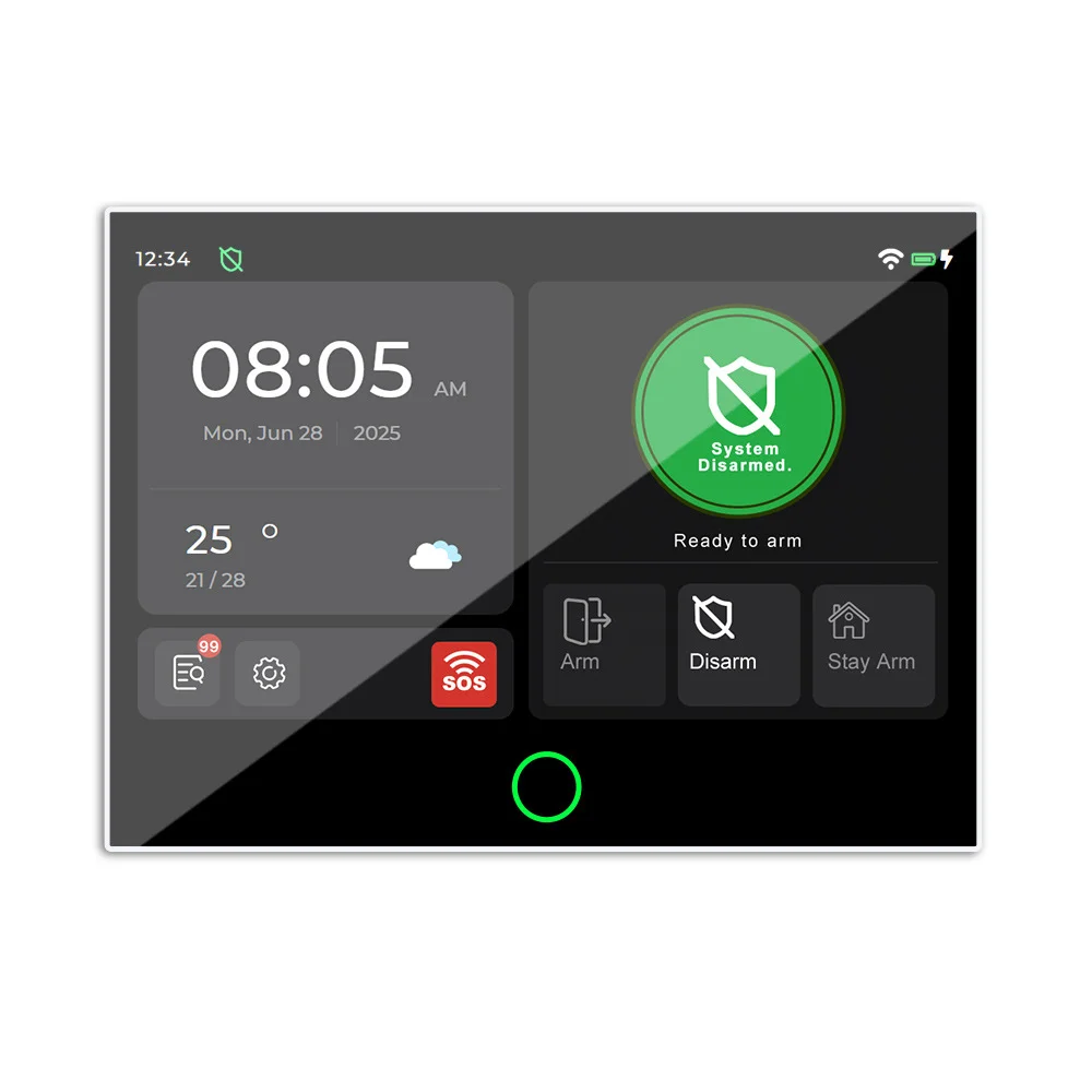2025 Newest Tuya Smart Life  Golden Security 7 Inch Big Screen Gsm Wifi Alarm System with Burglar Alarm Feature Alexa Voice