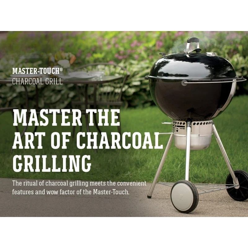 Master-Touch Charcoal Grill, 22-Inch, Black US(Origin)