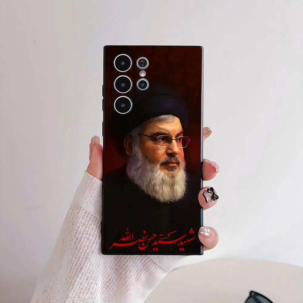 حافظة هاتف لبنان حسن نرسالله حافظة TPU ناعمة صديقة للبشرة متوافقة مع سامسونج S21/S22/S23/S24/S25 FE/Plus/Ultra