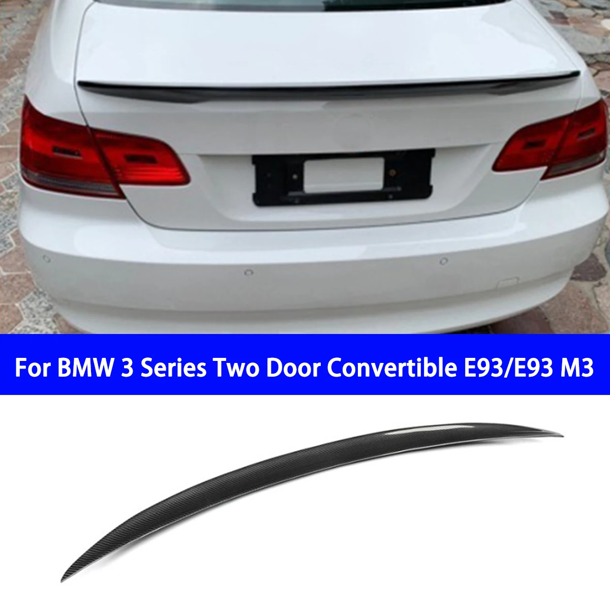 

For BMW 3 Series E93M3 2-door Convertible Modification with Carbon Fiber Rear Wing, High Pressure Tail, Fixed Wing, and Spoiler