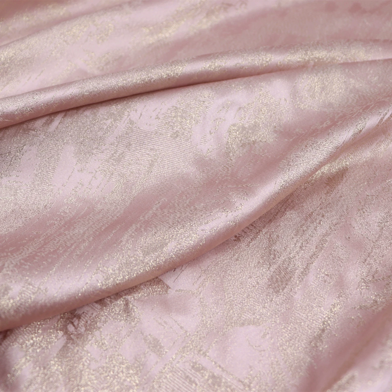 Modern Trendy Safe Comfortable Silk Metallic Fabric Pink base Shiny Lurex for Kimono Cloth Dress Shirt Lining Pants