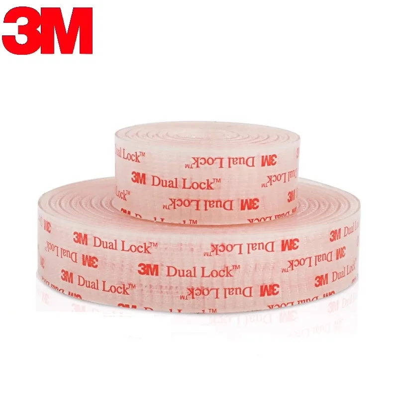 3M Dual Lock SJ3560 Clear Mushroom Fastener Adhesive Tape Snaps Shut, Strong and Secure, Durable for Repeated Opening and Closin