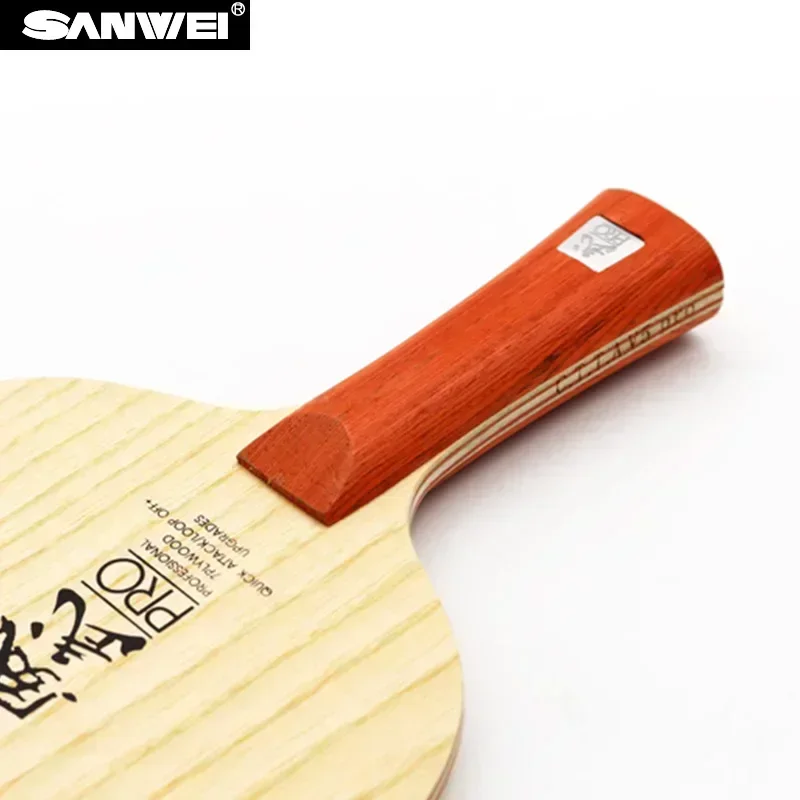 Cuchilla de tenis de mesa Original SANWEI V5 Pro, 7 capas de madera pura apagada + hoja de Ping Pong, ataque ofensivo profesional con unidad de bucle