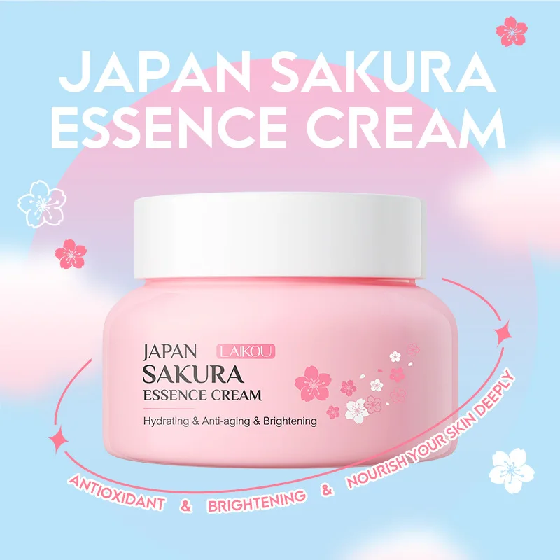 LAIKOU 60g Japón Sakura esencia crema Facial flor de cerezo crema Facial hidratante reafirmante cuidado de la piel coreano