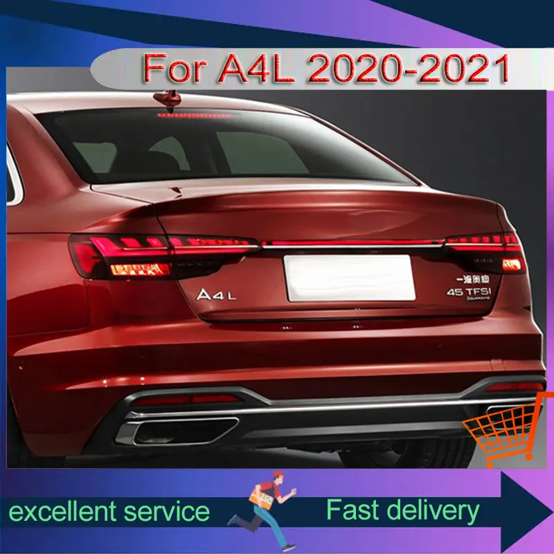 Taillight For Audi A4 2020 2021 Modification B9PA Dynamic Through Light Assembly DRL Rear Lamp Upgrade LED Auto Tools Accessorie