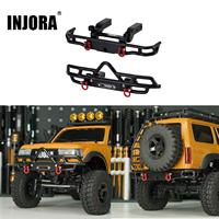 INJORA CNC Aluminum Front Rear Bumper for 1/18 RC Crawler FMS FCX18 LC80 Upgrade