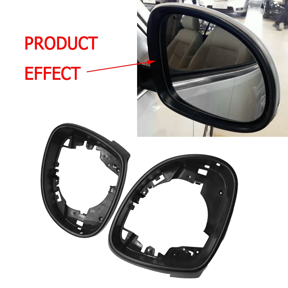 Car Left/Right Side Wing Mirror Frame Holder Rear View Mirror Housing Frame Trim For VW Tiguan Sharan For Skoda Yeti Accessories