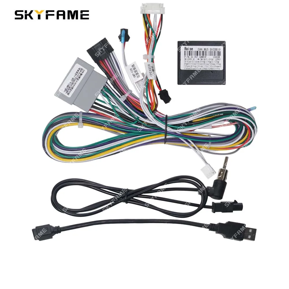 SKYFAME adaptor Harness kabel 16pin mobil dekoder kotak Canbus untuk Chevrolet Malibu XL Buick Regal Opel Karl VinFast Fadil Equinox