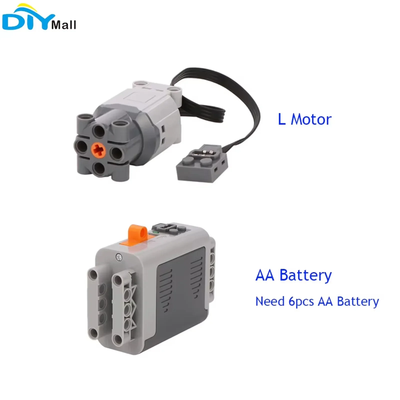 Technical Parts MOC Power Functions Compatible with legoed Building Blocks Robot Car AA Battery Case 8881 L Motor 88003