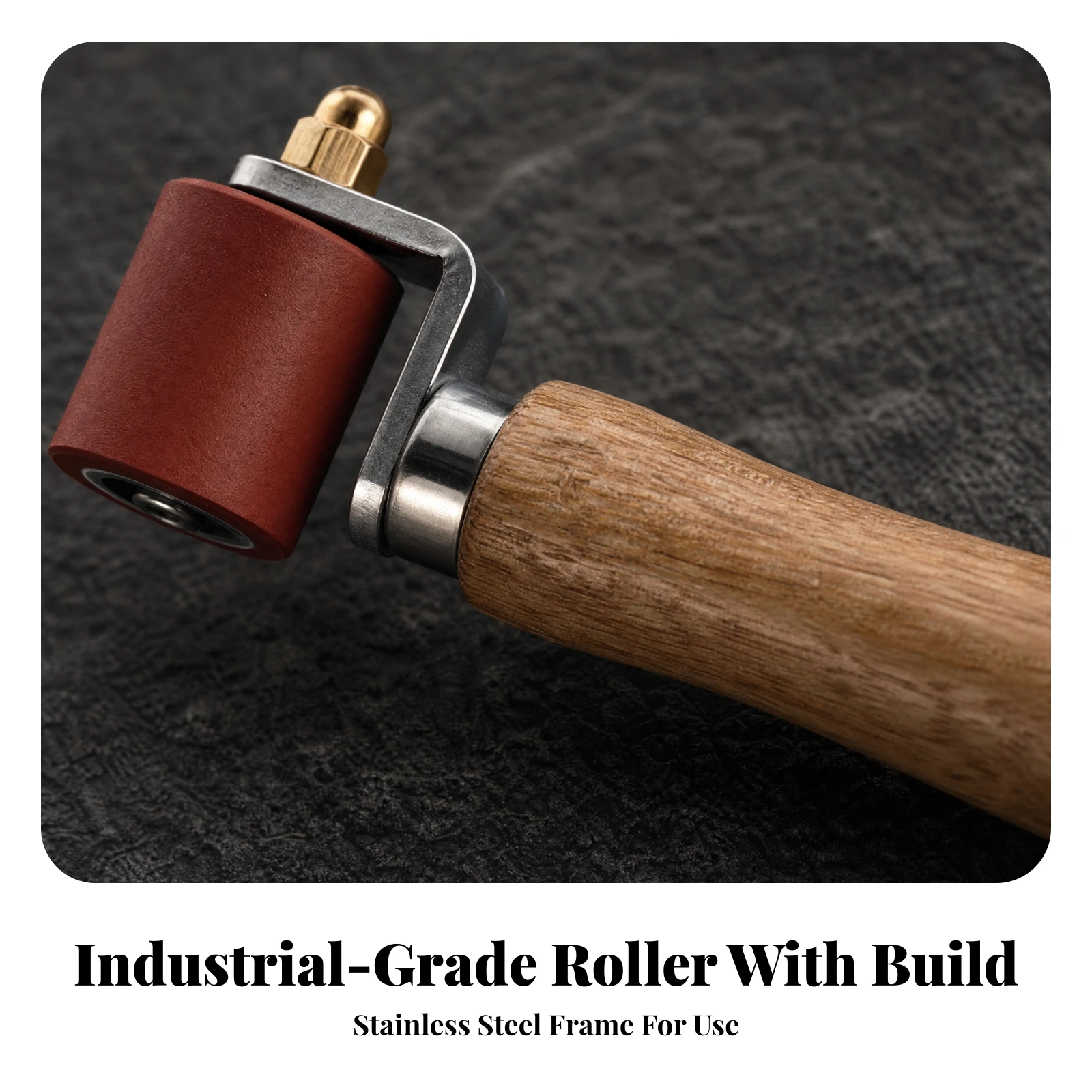 Plastic Bonding Accessory Kit with Wooden-Handled Pressure Rollers Ergonomic for Roof Waterproofing Professionals