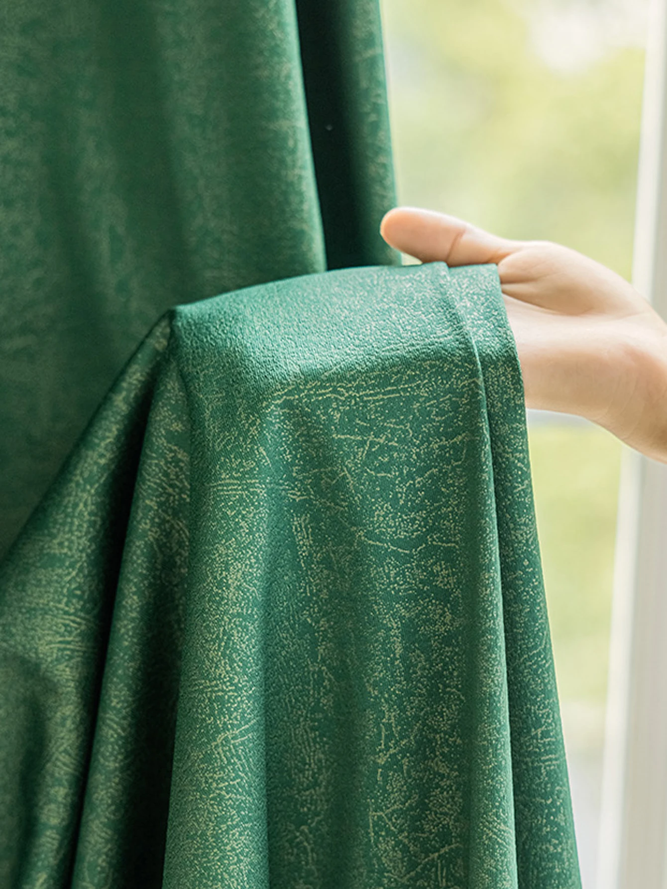 1pc Blackout Heat Insulation Curtain, Vintage Color Texture Autumn Curtain, Suitable For Christmas Living Room Bedroom Office R