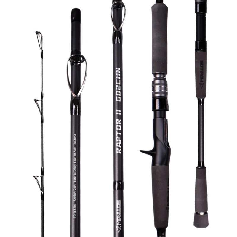 Mavllos RaptorII Wędka do połowu tuńczyka, przynęta 80-250g, żyłka 20-50LB Węglowa wędka do połowu pstrągów morskich i okoni Spinning Casting Rod