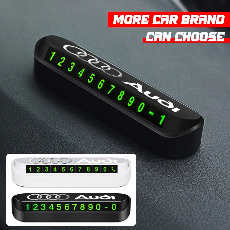 

Car Temporary Parking Card Phone Number Plate Telephone Number Park Stop for Audi Sline A4 B5 B6 B7 8P 8V 8L A5 C7 4F RS3 RS4