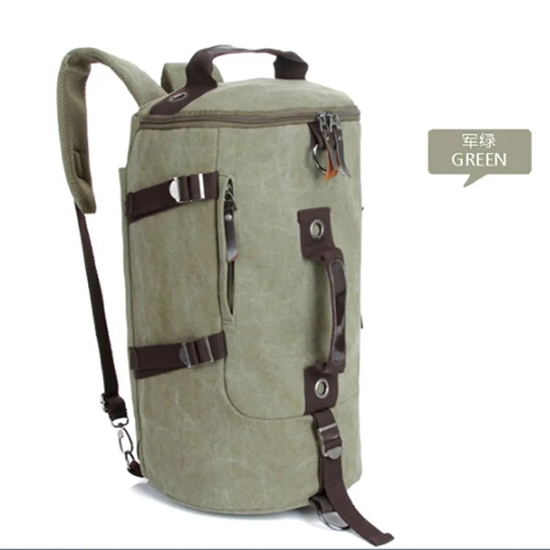 Large Capacity Man Travel Bag Mountaineering Backpack Men Bags Canvas Bucket Shoulder Backpack 5 Colors