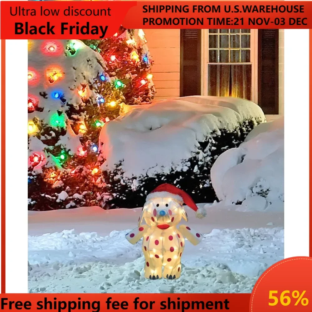 24-Inch Pre-Lit 3D Island of Misfit Toys Elephant Yard Decoration, 50 Lights Halloween Christmas Easter