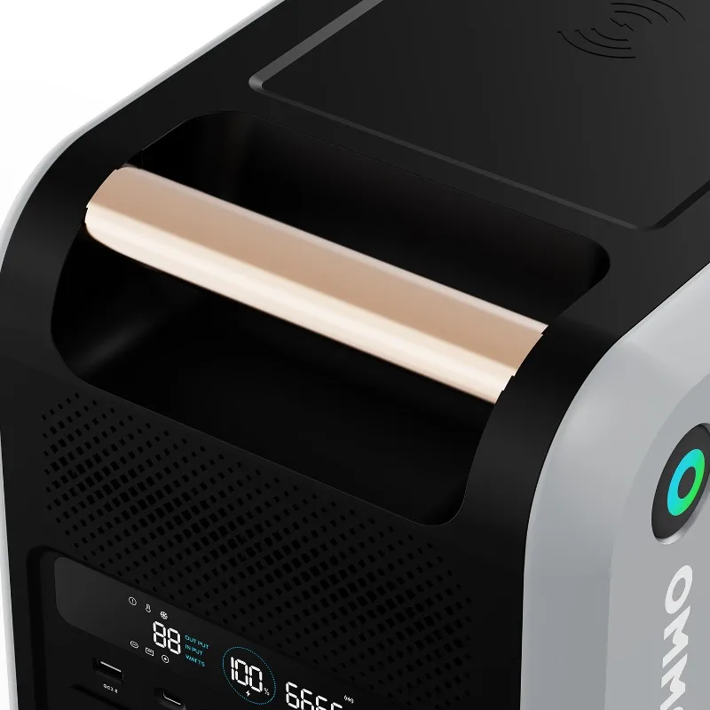 

OMMO Portable Power Station Solar 2400W 2048Wh Solar Generator Emergency Camping Lifepo4 Power Station with Solar Panel Charge