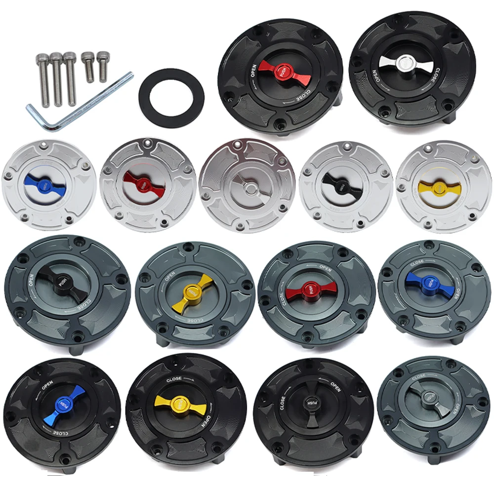 CNC Fuel Gas Tank Cap Cover Aluminum Keyless Motorcycle Accessories For QJMOTOR SRK600 SRK350 RRQ600 550 R400 R350 R250 QJ800GS