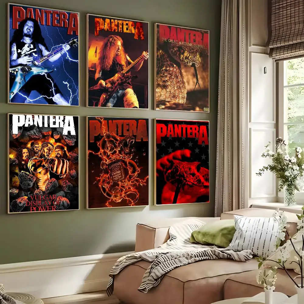 Vintage Music P-Pantera Band Fashion Poster Art Canvas Prints Painting Wall Art Pictures for Living Room Decoration view 2