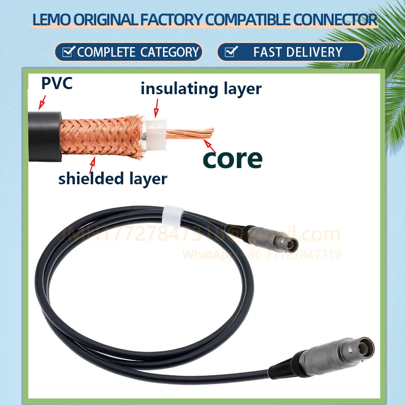 FFA 0S 00S with RG174 Cable C5, C6, C9 Connectors Suitable for Ultrasonic Flaw Detector Connectors Coaxial Wire Terminals