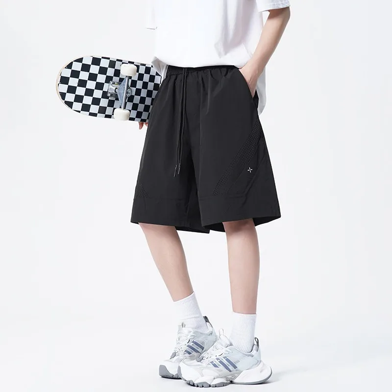 

Летние молодежные трендовые свободные брюки «пять четвертей», мужские повседневные брюки с принтом, новые повседневные брюки, дышащие и легкие