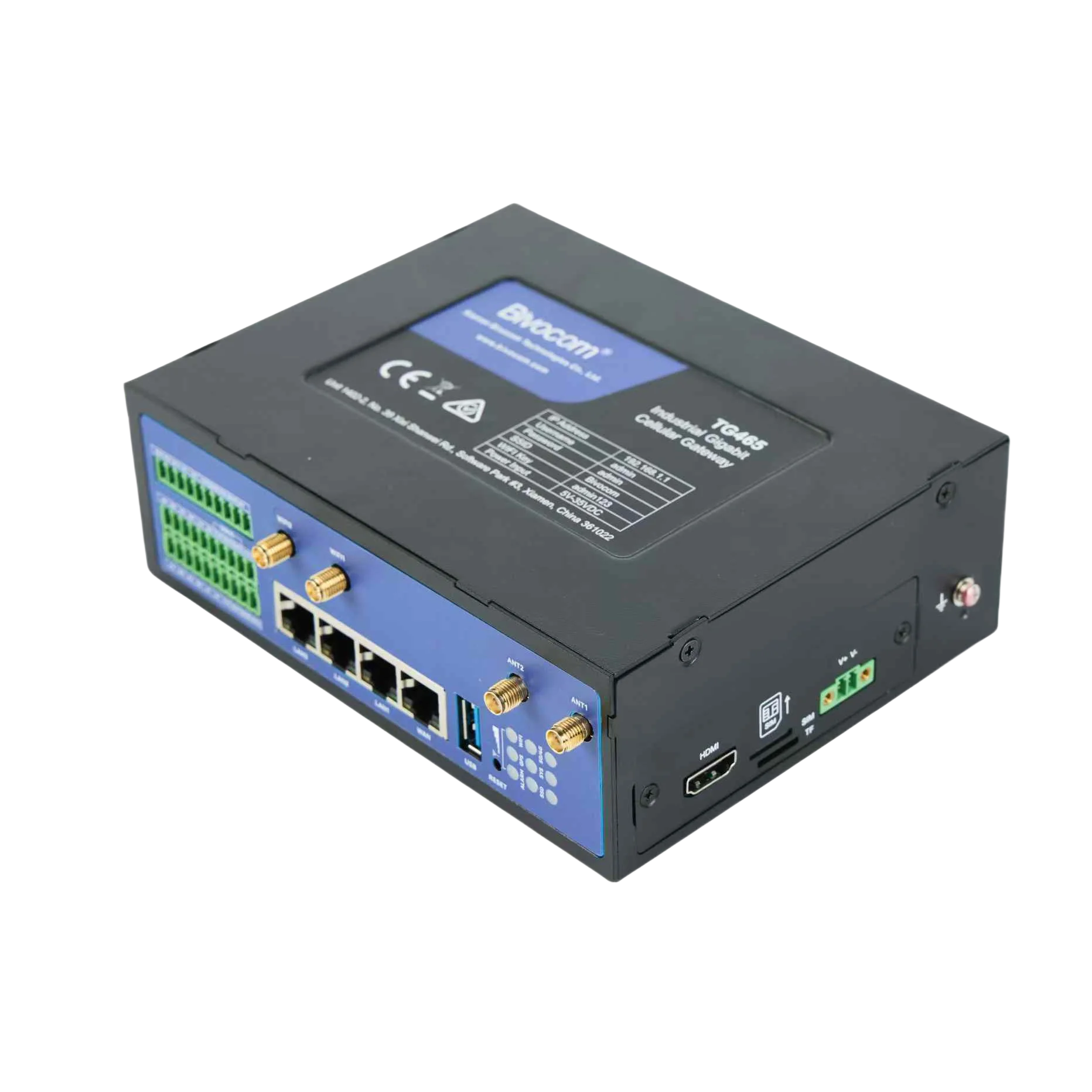 Bivocom High Quality Openwrt Linux OS 5G Router 4 Ethernet Ports Intelligent SMS Modem IoT Gateway Manufacturer's Supply MQTT